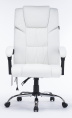 Кресло Cactus с вибромассажем CS-CHR-OC02M-WT, экокожа, до 120кг, белый