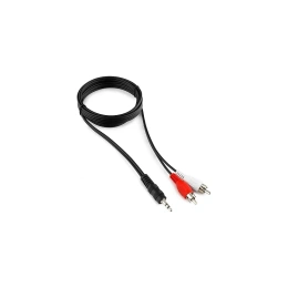 Аудио кабель Cablexpert Jack 3.5(M)/2xRCA, 1.5м, черный, пакет CCA-458