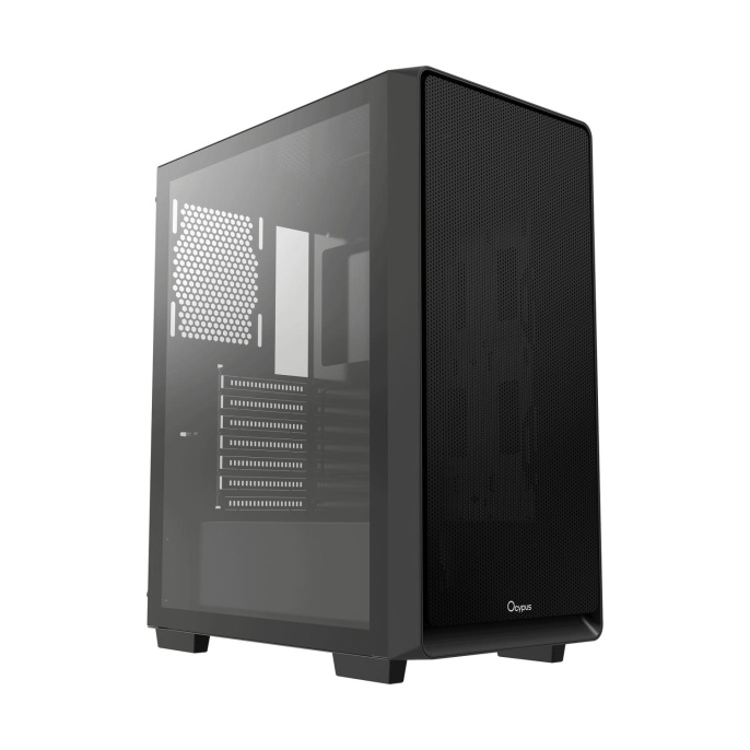 Корпус ПК без блока питания/ Case Ocypus Gamma C60 BK, Midi-Tower, TG, no fans, 1xUSB-A 3.0 + 2xUSB 2.0, ATX, mATX, mITX Black (Gamma-C60-BKG000XX-GL)