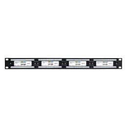 Патч-панель ExeGate EPP3-19-24-8P8C-C6-110D (19", UTP, 24 port, cat.6, KRONE&110(dual IDC), 1U, RoHS, Black, RTL) EX281080RUS