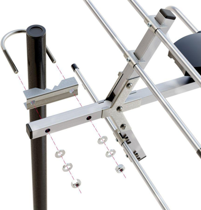 Антенна телевизионная Рэмо BAS-1106-DX Парус 32дБ активная серебристый