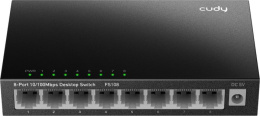 Коммутатор CUDY FS108 8 портов (8x100Mbs, неуправляемый, настенный, настольный, L2, корпус-металл) (FS108)