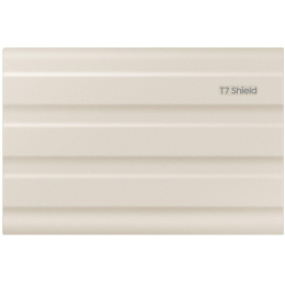 Внешние HDD и SSD/ Samsung External SSD T7 Shield, 1TB, Type C-to-C/A, USB 3.2 Gen2, R/W 1050/1000MB/s, IP65, 88x59x13mm, 98g, Beige 12 мес.