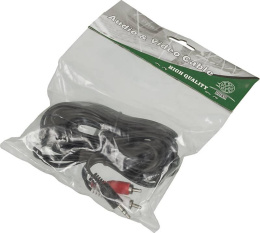 Кабель аудио NingBo JAAC010-5, 2хRCA m - Jack 3.5 m , 5м, черный