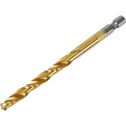 Сверло по металлу HSS/M2 TiN DIN 338, 6.0x113 мм, 135°, хвостовик HEX 1/4" TOLSEN 75189