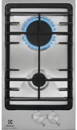 Газовая варочная панель Electrolux EGG3322NVX, 2 конфорки, нержавеющая сталь, серебристый