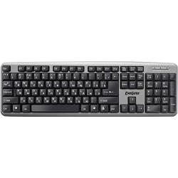 Клавиатура ExeGate Professional Standard LY-401 USB, полноразмерная, влагозащищенная, 104кл., Enter большой, длина кабеля 1,35м, серебристый корпус, Color Box EX264086RUS
