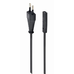 Cablexpert Кабель питания для ноутбуков, аудио/видео техники 1,8м, VDE, 2-pin, черный, пакет" PC-184-VDE-1.8М