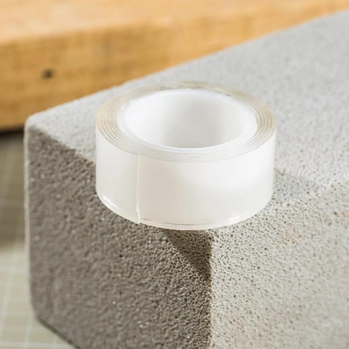 Клейкая лента универсальная двусторонняя Deli EA503 прозрачная шир.24мм дл.1м