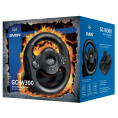 Руль SVEN GC-W300 педали, вибро, лепестки, D-pad, 10 кл, резин. вставки, PC