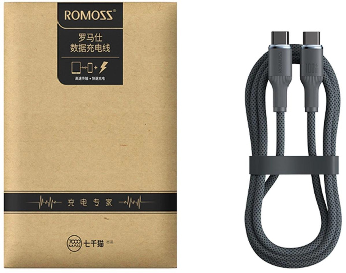 Кабель Romoss CB3224 1746964 USB Type-C m -USB Type-C m 1.2м серый