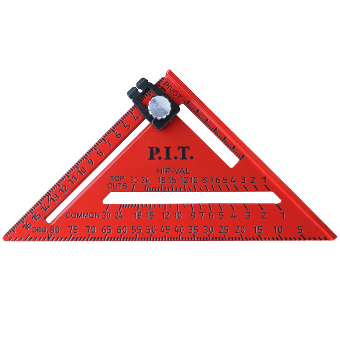 Угольник строительный P.I.T. HSQR04-0180C Свенсона, метрический, плотницкий, с разметочным маркером, 180мм