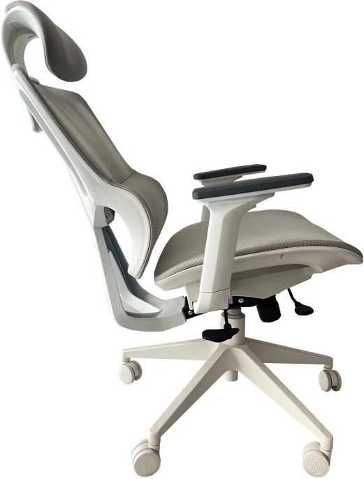 Кресло Cactus CS-CHR-MC02GY, сетка, до 120кг, топ-ган люкс, регулируемые 2D подлокотники,  серый