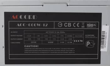Блок питания Accord ACC-600W-12, 600Вт, 120мм, черный [acc-600-12]