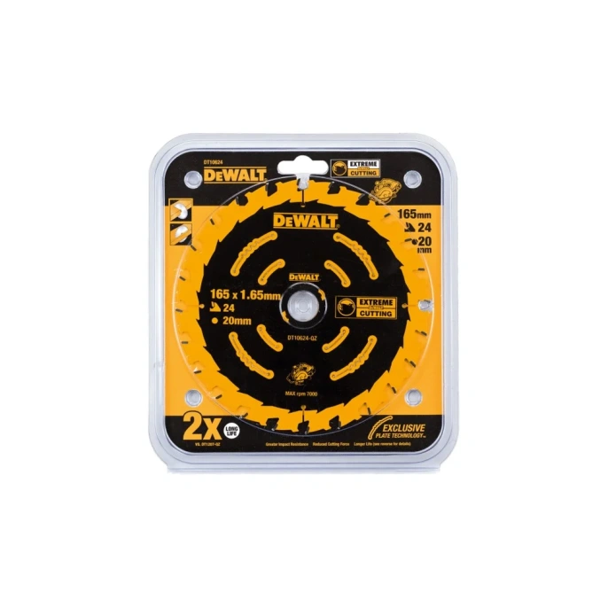 Пильный диск EXTREME 165/20 мм, 24 зуба DEWALT DT10624