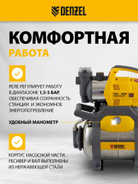Насосная станция Denzel PSХ950X 950Вт 3300л/час центробежный 97214