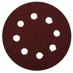 ЗУБР Круг шлифовальный "МАСТЕР" 35562-125-040 универсальный, из абразивной бумаги на велкро основе, 8 отверстий, Р40, 125мм, 5шт