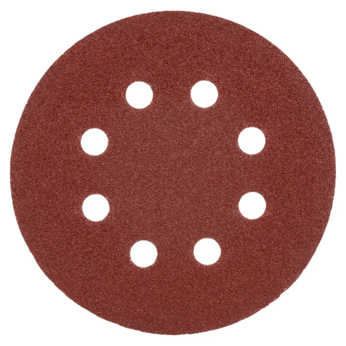 Диск шлифовальный D125 мм, A80, 10 шт, 8 отверстий, коричневый Makita D-54514