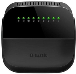 Wi-Fi роутер D-Link DSL-2640U/R1A, Wi-Fi 4, N150, 2.4ГГц, 4 LAN, 1 WAN/LAN, ADSL2+ AnnexA/L/M , черный