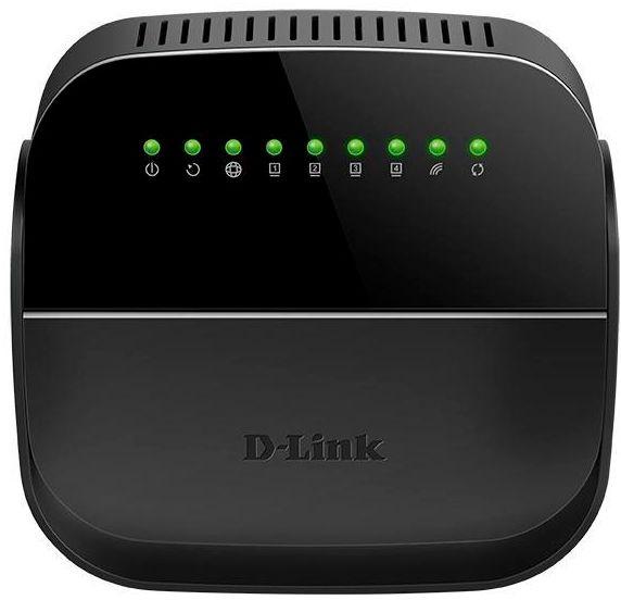 Wi-Fi роутер D-Link DSL-2640U/R1A, Wi-Fi 4, N150, 2.4ГГц, 4 LAN, 1 WAN/LAN, ADSL2+ AnnexA/L/M , черный