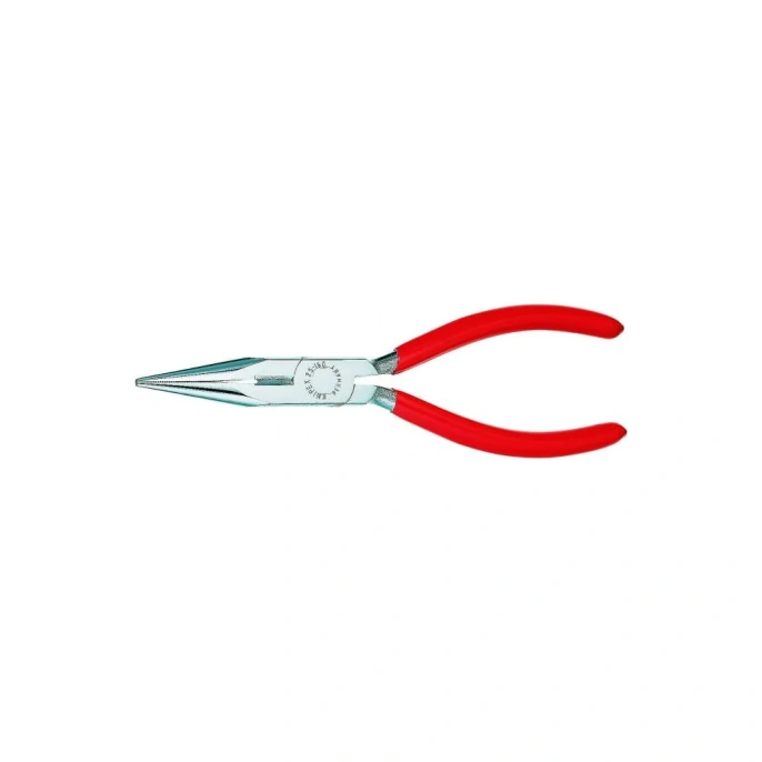 Длинногубцы KNIPEX с реж. кромк. радиомонтаж., полукругл. прям. губки, хром, 1К ручки KN-2503125