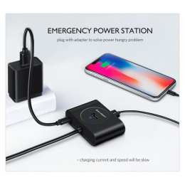 Хаб UGREEN CR113 (20290) USB 3.0 Hub. Длина 0,5 м. Цвет: черный