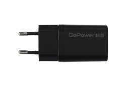Зарядное устройство 1USB+1TYPE-C 35W QC3.0 00-00028403 BLACK GOPOWER