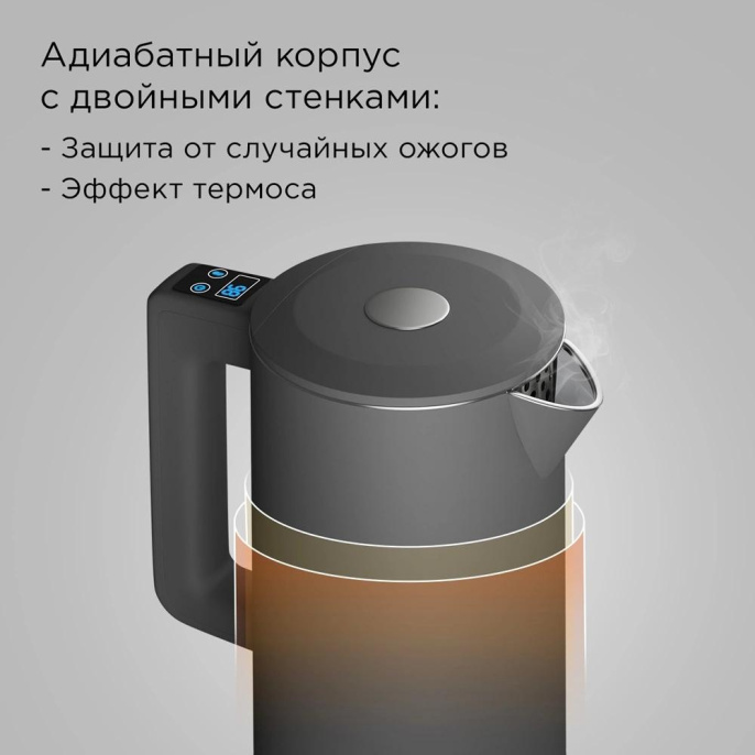Электрочайник Redmond SkyKettle KM231S Белый (умный, 2200 Вт, объем 1.7 л, терморегулятор, 5 температурных режимов, WI-FI, длина кабеля: 0.65 м, материал корпуса: нержавеющая сталь, пластик)