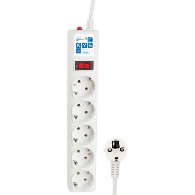 Сетевой фильтр PowerCube SPG-B-6-WHITE, 1.9м, белый