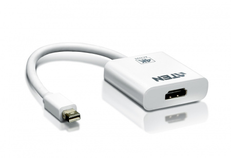 ATEN VC981-AT Конвертер, Mini DisplayPort HDMI, Mini DisplayPort HDMI, Male Female, без Б.П., 3840x2160 30 Hz/1920x1200 60Hz;Макс.частота пикселизации 297 MГц;DP1.2a/HDMI 3D, Deep Color, 4K /HDCP 1.3