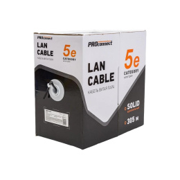 Кабель информационный PROCONNECT кат.5E, 305м, черный [01-0045-3]