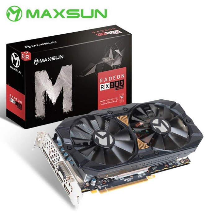 Видеокарта MAXSUN MS-RX580 8Gb GDDR5, 256bit,1206/6000Mhz, 3*DP/HDMI/DVI, 2 FAN MS-RX580 2048SP Big Mac Plus 8G RTL