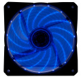 Вентилятор Digma DFAN-LED-BLUE 120мм, 3-pin, от БП:4-pin Molex , 1200об/мин, 23 дБ, RGB, черный, Ret