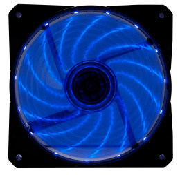 Вентилятор Digma DFAN-LED-BLUE 120мм, 3-pin, от БП:4-pin Molex , 1200об/мин, 23 дБ, RGB, черный, Ret