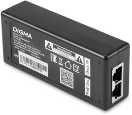 Инжектор PoE Digma DNP30W24GTBP 10/100/1000BASE-T 30Вт 100-240В (АС)