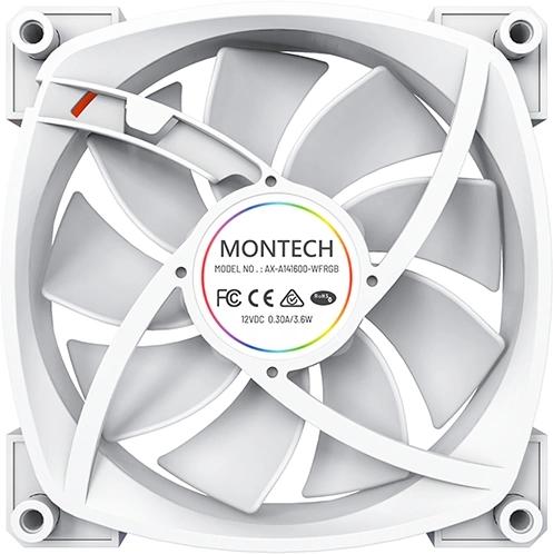 Вентилятор 140mm Montech AX140 PWM MNT-AX140-W / 4pin PWM / 140x140x25mm HDB / 800-1600rpm / White