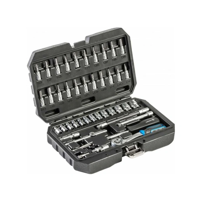 Набор инструментов HOEGERT TECHNIK 46 шт., 1/4" Черный HT1R216