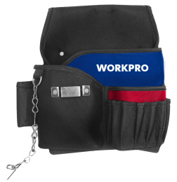 Сумка электрика WorkPro WP281015 (материал: полиэстер 600D, различные карманы для инструментов, прочный, удобный в переноске, размер: 11-2 / 5" (290x270мм))