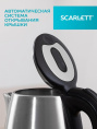 Электрочайник Scarlett SC-EK21S34 (2200 Вт, объем: 1.8 л, автоматическая система открывания крышки, индикатор работы, индикатор уровня воды, длина шнура: 0.6 м, материал корпуса: металл)