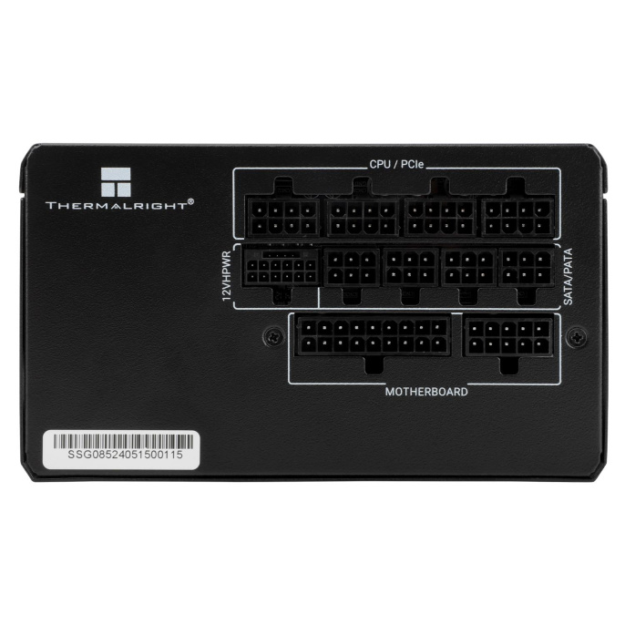 Блок питания 850W/ Power Supply Thermalright, 850W 80+ Gold ATX, 3.1, PCIe 5.1, Full modular, 1x24 20+4 pin 600mm, 2xCPU 8 4+4 pin 650mm, 2xPCIe*2 8 6+2 pin 650+150mm, 1x12VHPWR PCIe 5.1 12+4pin 600mm, 2xSATA*4 450+150+150+150mm, 1xMOLEX4pin*3 500+150+15 