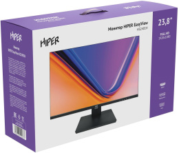 Монитор Hiper 23.8" EasyView HS2401H черный IPS LED 5ms 16:9 HDMI M/M матовая HAS 250cd 178гр/178гр 1920x1080 75Hz FreeSync VGA DP FHD 4.45кг HS2401VDH75H