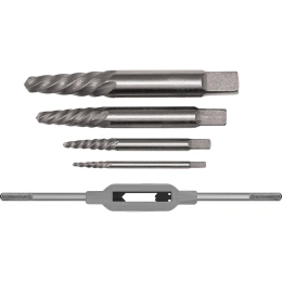 Набор экстракторов из быстрорежущей HSS стали с метчикодержателем, 5 шт. FIT IT Профи 36449