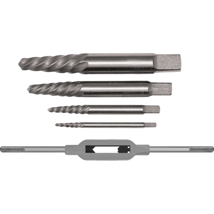 Набор экстракторов из быстрорежущей HSS стали с метчикодержателем, 5 шт. FIT IT Профи 36449