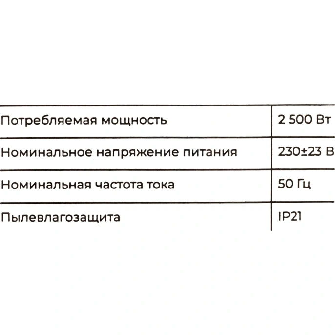 Электрический конвектор 2,5 кВт Gigant GECS-2,5 MT