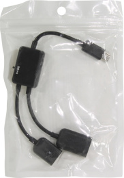 KS-is KS-333 Кабель-переходник USB AF+microUSB BF -- microUSB BM OTG