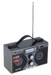 Радиоприемник портативный Сигнал БЗРП РП-306 черный USB SD (14887)