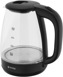 Чайник электрический Vitek VT-7004, 1.8л, стекло/пластик