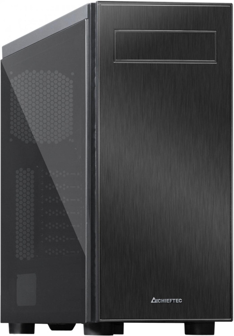 Корпус ATX CHIEFTEC Hawk, Midi-Tower, без БП, черный [al-02b-tg-op]