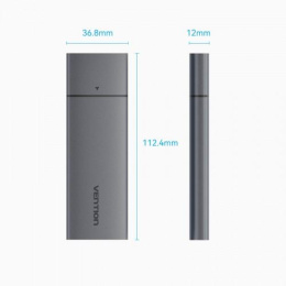 Корпус для SSD Vention USB 3.1 Gen 2-C M.2 NVMe Серый (KPGH0)