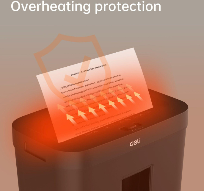 Уничтожитель бумаг Deli ET021,  с автоподачей,  P-4,  4х25 мм, 8 лист. одновременно, 12л